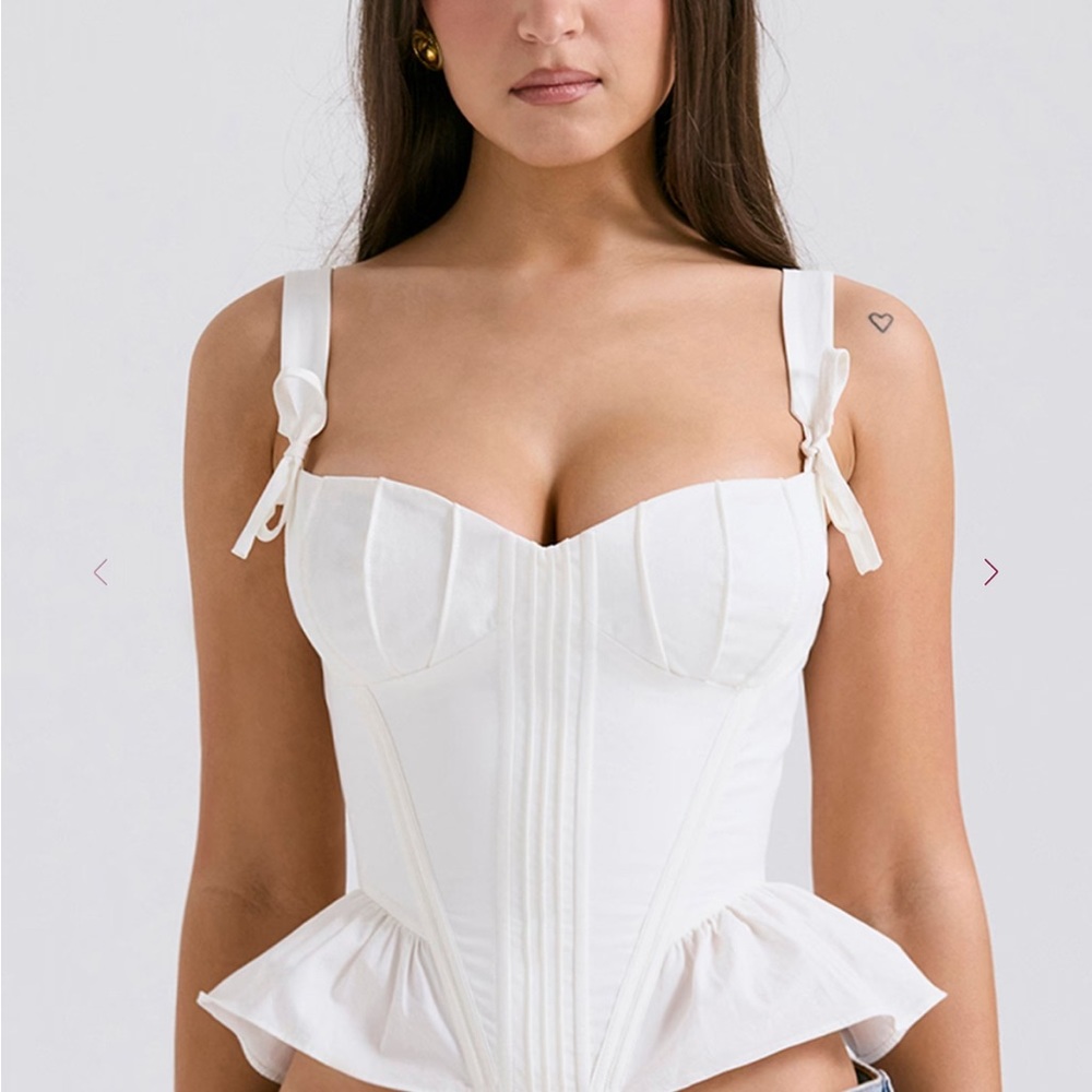 Elegant White Corset Top
